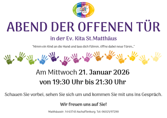 Plakat Abend der offenen Tür